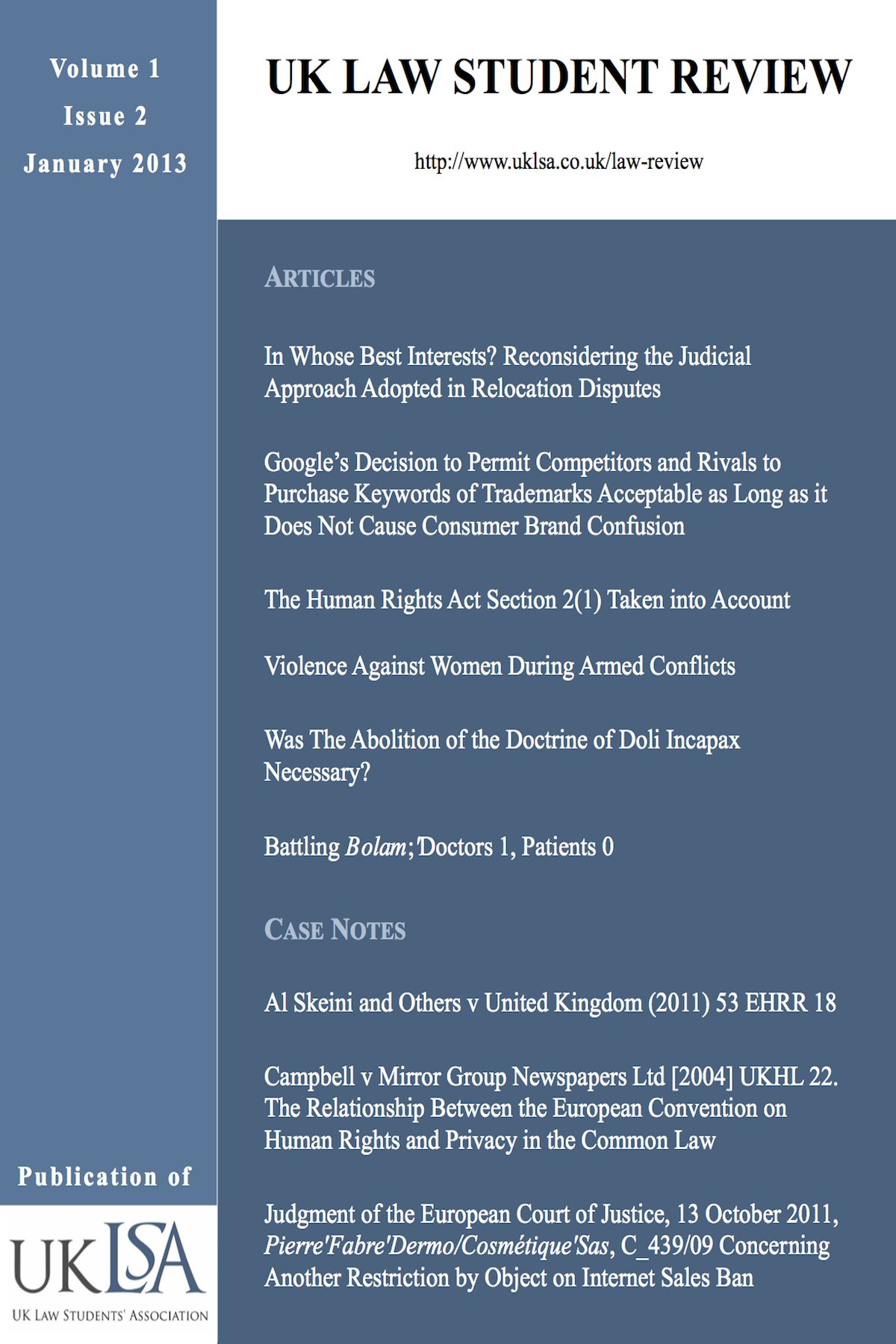 Volume 1, Issue 2