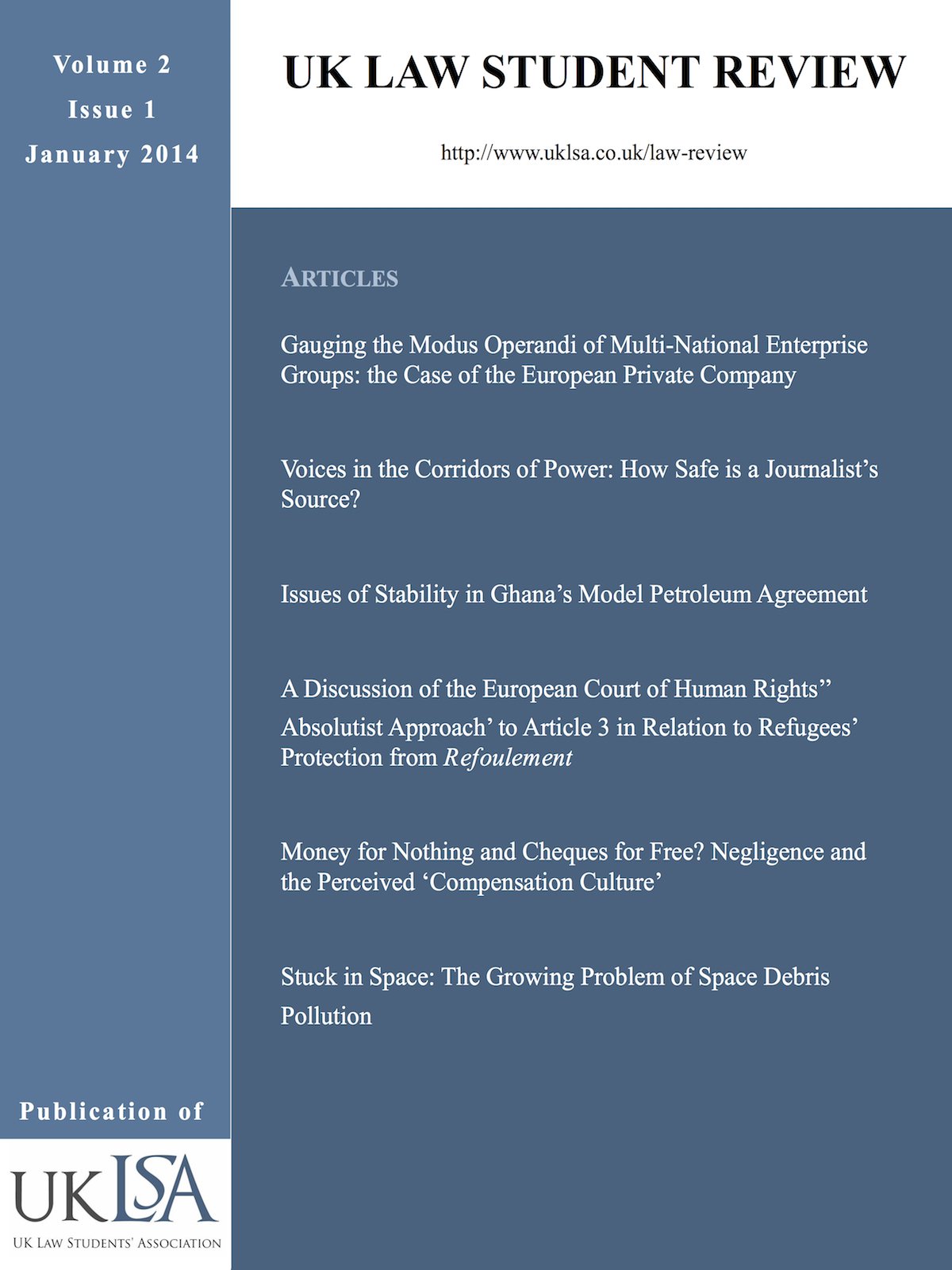 Volume 2, Issue 1